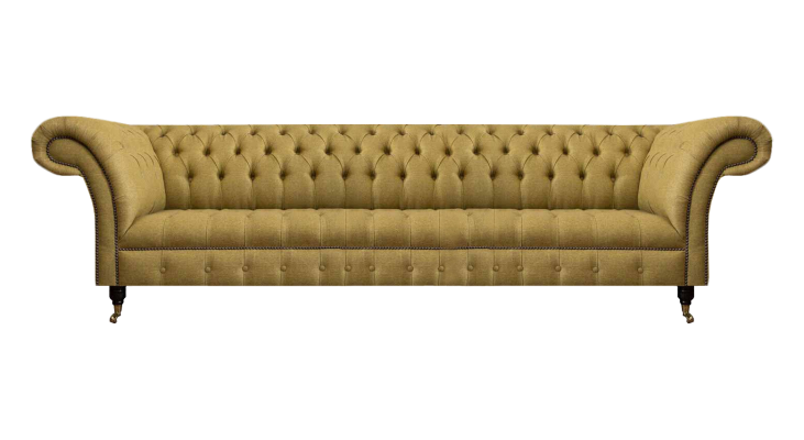 Luxus-sofa nelipaikkainen sohu olohuone Chesterfield tekstiili verhoilumööbel