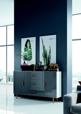 140 cm XL matala moderni puinen olohuoneen lipasto kommodi sideboard