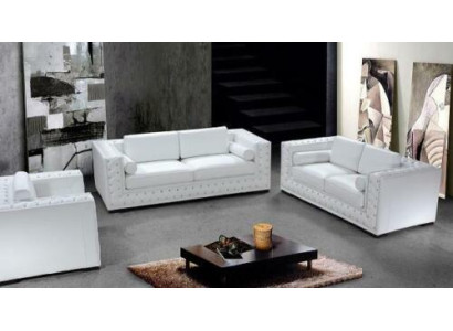 Sohvakokonaisuus 3+1+1 Istuttava Sarja Design-sohvat Päällystetyt sohvat Nahka Chesterfield
