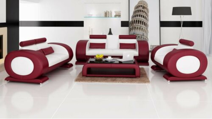 Sofagarnituuri Garnituuri Sarja Design Sofat Pehmusteet Sohvat Nahka 3+1 Istuttava Uusi