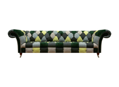 Moderni sohva neljä -asukas monivärinen olohuoneen sohva istuinkalusteet tekstiili Chesterfield