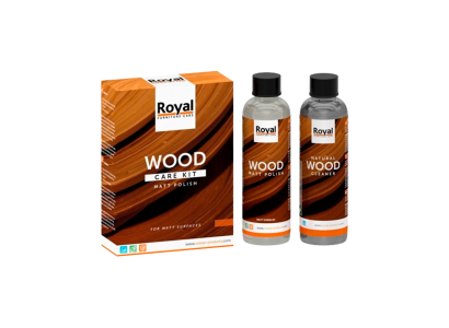 Oranje Royal Puunhoitopuhdistus Matta Kiillotus Puunhoito Aloituspaketti Puhdistusaine 2 x 75 ml