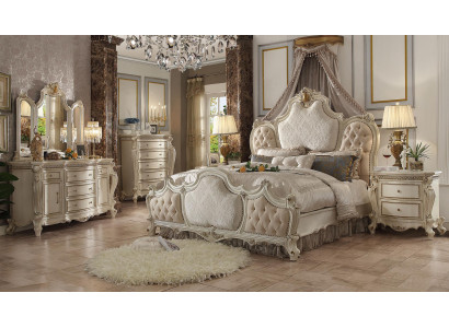 Betti 2x yöpöytä 3 osainen makuuhuoneen sarja luksus design Chesterfield-vuodet