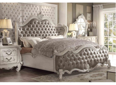 Suunnittelija Bett makuuhuone sängyt nahka hotelli pehmusteet Chesterfield uusi