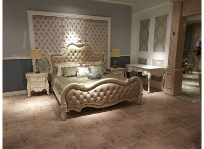 Luxus Chesterfield-sänky Kuninkaallinen nahkasänky Palatsihotelli Parisänky