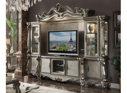 TV-taso asennettuna seinään olohuoneen kaappi veistetyt huonekalut