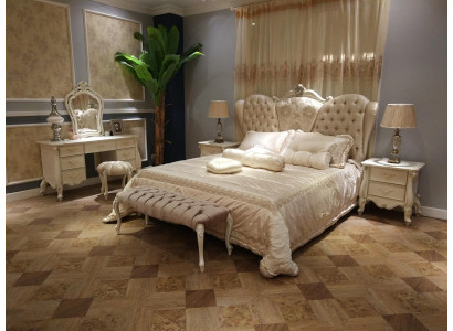 Bett Polster Design Luksus Kaksois Hotellivuode Nukkumahuone Nahka Chesterfield Uusi