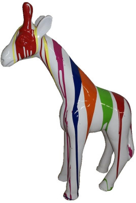 Statue Bunte Skulptur Abstrakte Designer Figuren Statuen Handbemalt Dekoration