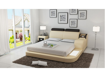 Bett Design Luxus Luxus-sängyt Nahka Moderni makuuhuone 140/160/180 LB8813