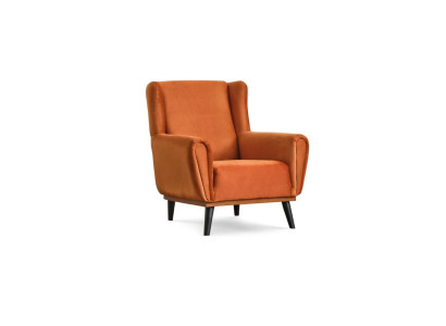 Yksittäinen istuin 1-istuttava kangasistuin oranssi design-istuin klubistuin moderni