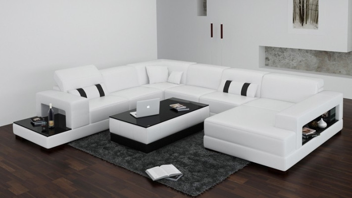 Luxus Nahkainen Uusi Sofa Kulmasohva Istuinsohvaryhmä Tyyny Kulma Couch Design Couch