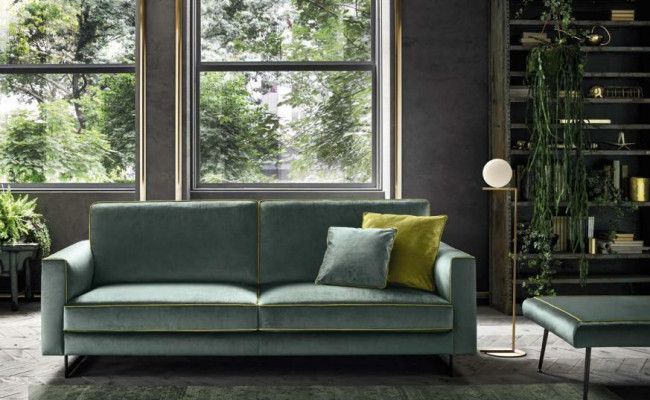 Italialainen sohva Design Luxus Pehmuste sohva Moderni sohva 3 istuinalfitalia Uusi