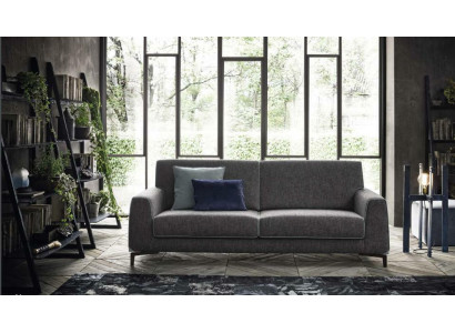 Design Grau 3-paikkainen soifa Moderni kangassofa Pehmuste sofat Luxus alfitalia