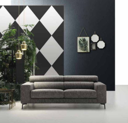 Moderni 3-paikkainen sohvahuonekalu harmaa design kolmipaikkainen soiva verhoiltu sohva