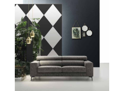 Moderni 3-paikkainen sohvahuonekalu harmaa design kolmipaikkainen soiva verhoiltu sohva