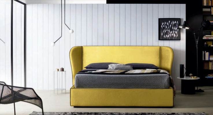 Huonekalut Tekstiili Design Sisustus Pehmustettu sänky Runko Sängyt Luksussänky Hotelli Kuninkaallinen