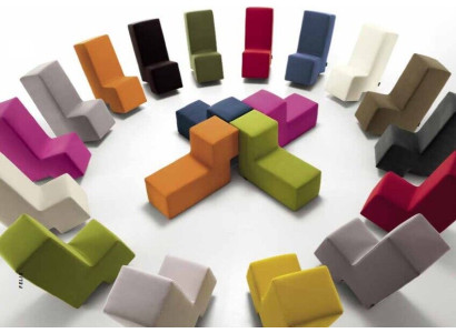 Hocker Ottoman Chaise Lounge -istuinsohva olohuonekaluste pehmustetuin jaloin Italiasta