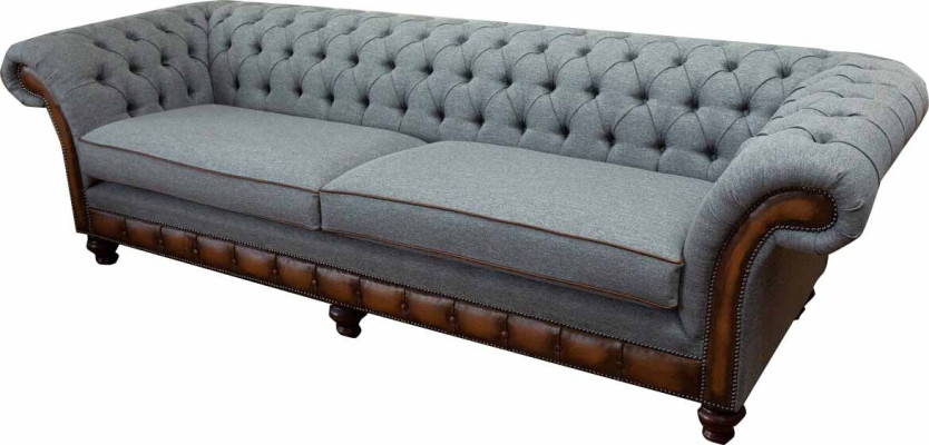 Ylellinen sohva 4 istuva olohuone Chesterfield sohvamalli harmaasohvat uusi