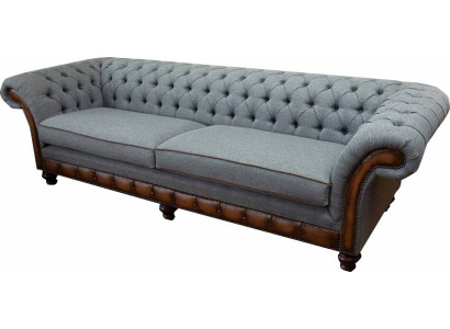 Ylellinen sohva 4 istuva olohuone Chesterfield sohvamalli harmaasohvat uusi