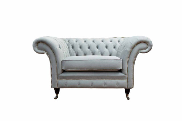 Sessel Polster Sofa Tekstiili Chesterfield Soiva 1 Istuttava Yksittäistuoli Harmaa