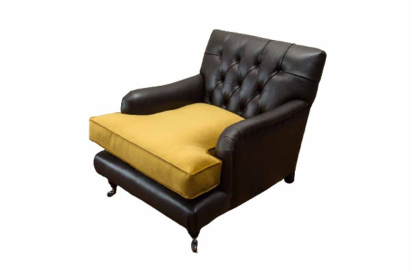 Sohva Nahka Ruskea Lounge Tyyny Istuin Luxus Design Club