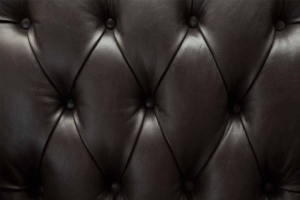 Designer Sessel 1 Sitzer Braun Leder Textil Luxus Sofa Chesterfield