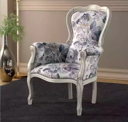Klassinen nojatuoli korvatuelta huonekalut design kangas olohuone