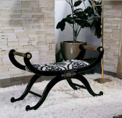 Paisutettu istuinpenkki, istuinpenkki, designer-penkki, istuskelumööbeli, klassinen olohuone, uutuus