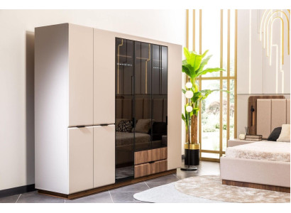 Vaatekaappi Puu Kaappi Beige Makuuhuone Kaappi Moderni
