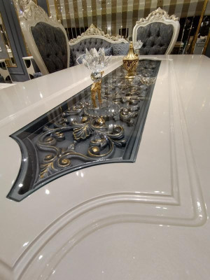 Großartiges Esszimmer Set Stilvoller Esstisch 4 Stühlen Elegant Set Neu