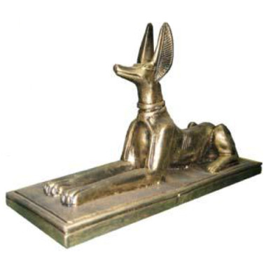 Egyptiläinen muovinen Anubis-sakaalin hahmo, suuri kuoleman jumala, koriste 23 cm