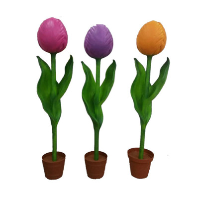 Blume 190cm Tulppaanipuutarhasuunnittelu Kasvi Abstrakti veistos Valittavissa olevat patsaat 190cm