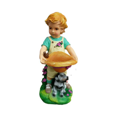 Deko Patsas Veistos 48 cm Figuurit Patsaat Veistokset Poika Puutarha P119
