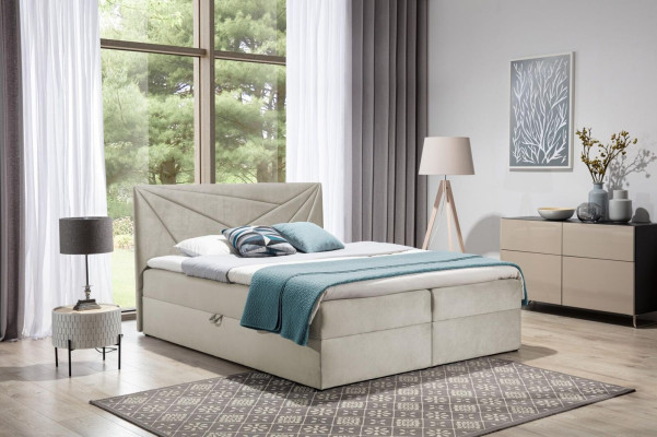 Kaksoisvuode Sänky sängynlaatikolla Boxspring-sänky Aviosänky Sängyt Pehmustettu sänky 180 cm