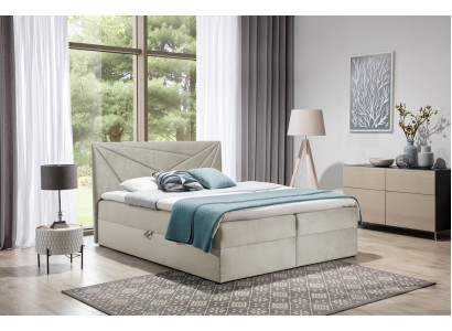Kaksoisvuode Sänky sängynlaatikolla Boxspring-sänky Aviosänky Sängyt Pehmustettu sänky 180 cm