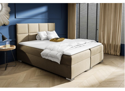 Boxspring-sänky makuuhuone verhoilu design kahden hengen hotelli moderni sänky sänkylaatikko