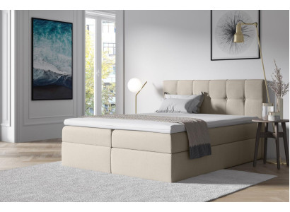 Stoff Boxspring-sänky Tekstiili Design Kaksois Hotelli Makuuhuone Moderni Sänky Sängyt