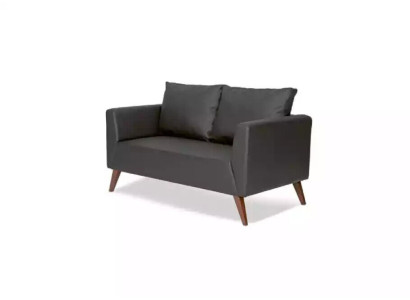 Tyylikäs kaksipaikkainen sofi Moderni musta sofa Työhuonekalut Toimistokalusteet