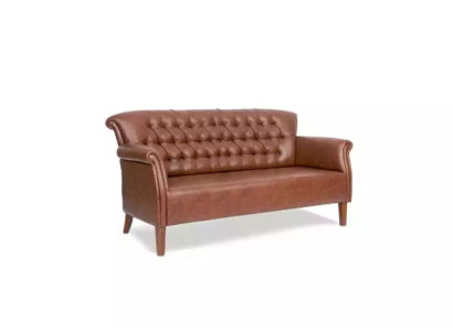 Ylellinen kolmen hengen Chesterfield-sohva ruskealla istuinmukavuudella modernit sohvat