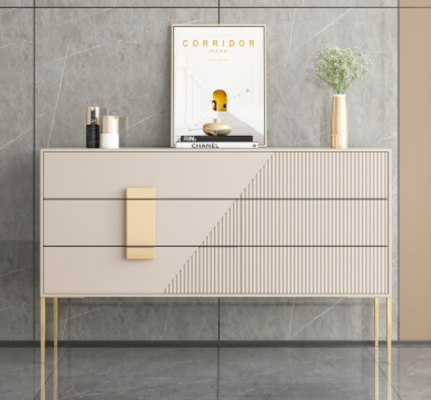 Kommode Sivukaappi Puu Harmaa Ruokailuhuone Design luksus Moderni Huonekalut Uusi