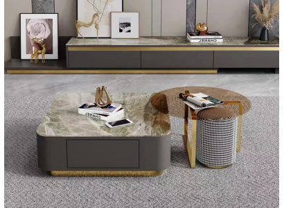 Olohuonekalut Luxus Harmaa Sohvapöytä Design Pöytä Kahvipöydät Uusi