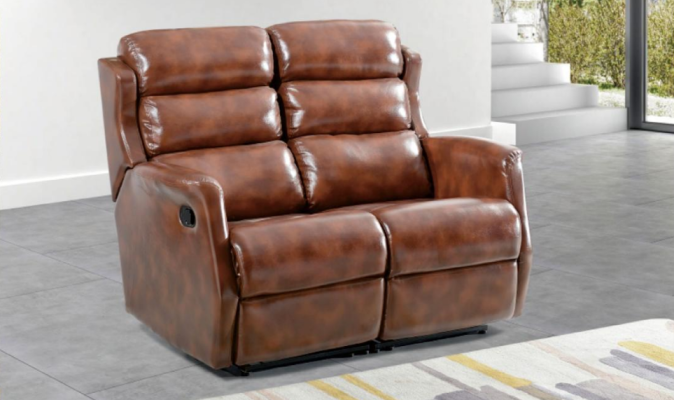 2-paikkainen sofa ruskea sofat tyylikäs luxus olohuone moderni muotoilu keinonahka