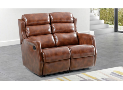 2-paikkainen sofa ruskea sofat tyylikäs luxus olohuone moderni muotoilu keinonahka