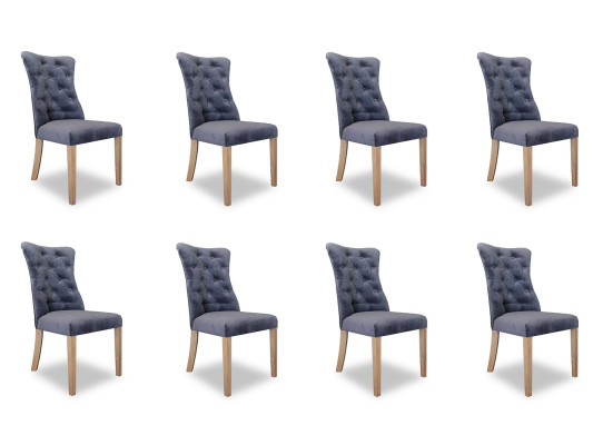 8x Tuolia Tuoli Pehmuste Design Chesterfield Kalustus Nojatuoli Kokonaisvaltainen Sarja