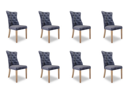 8x Tuolia Tuoli Pehmuste Design Chesterfield Kalustus Nojatuoli Kokonaisvaltainen Sarja