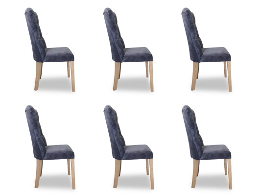 6x Tuolia Tuoli Tyyny Design Chesterfield Kalustus Nojatuoli Kokonaisvaltainen Sarja