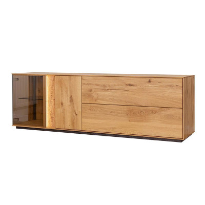 Brauner TV-kaappi Olohuoneen TV-teline Design LED-sivukaappi Alakaappi