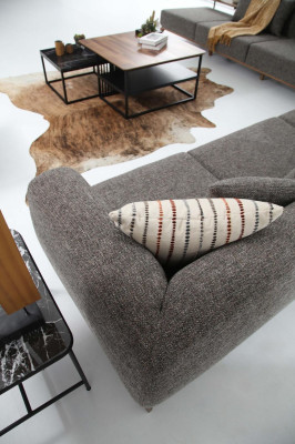Vaaleansininen 4-joukkotuoli Design Chesterfield Istuinverhoillut tuolit