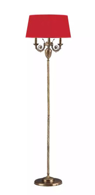Rot Stehlampe Stehleuchter Lampe Leuchte Gold Lampen 50x173    Punainen seisovalaisin Seisovalaisin Valaisin Lamppu Kulta Valaisimet 50x173