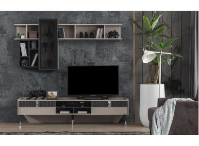 Eksklusiivinen sivukaappi Moderni hylly TV-teline Puinen lowboard Huonekalut Uusi